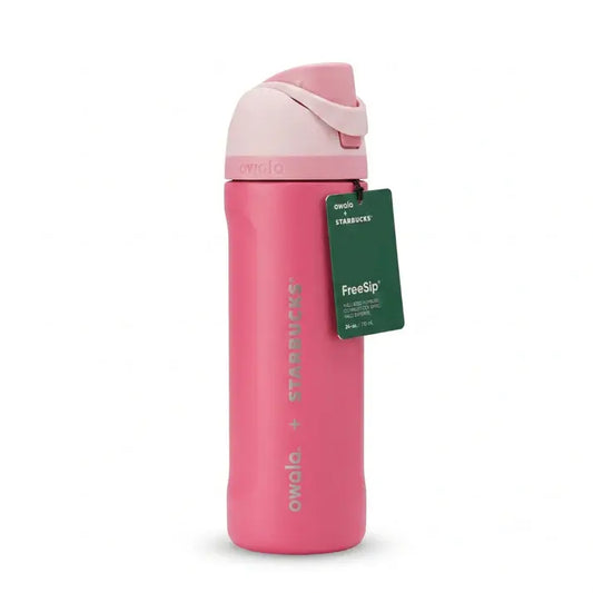 Owala x Starbucks 24oz Insulated Pink FreeSip Water Bottle - Stylish and Convenient Hydration Solution